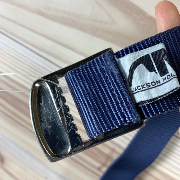 Mountain Khakis Web Belt Mens 41 Slate Blue Gorpcore Cinch Metal Buckle Outdoor - Picture 3 of 7